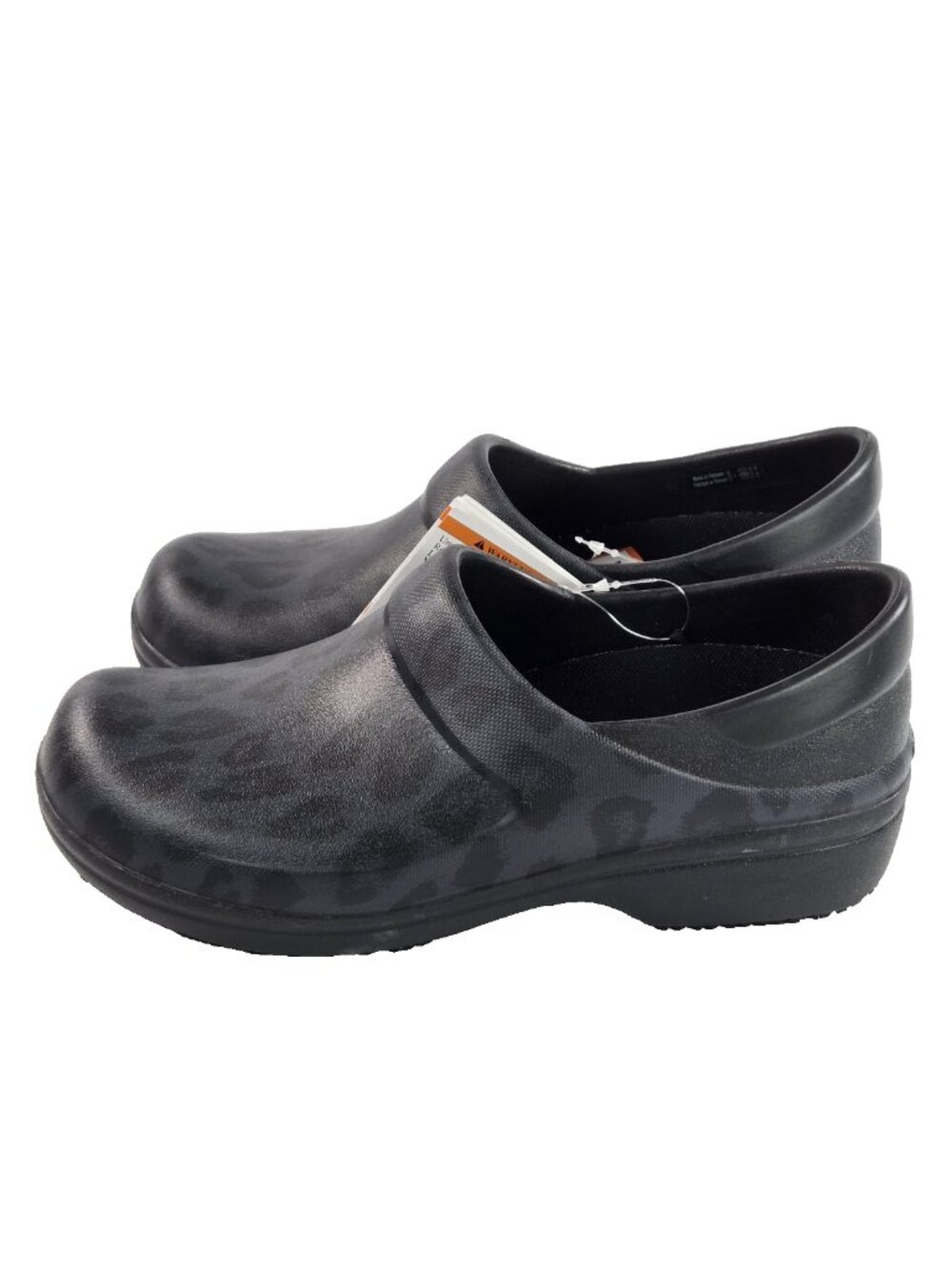 Crocs Neria Pro II Clogs Slip Resistant Leopard Print Removable Insoles 7 W